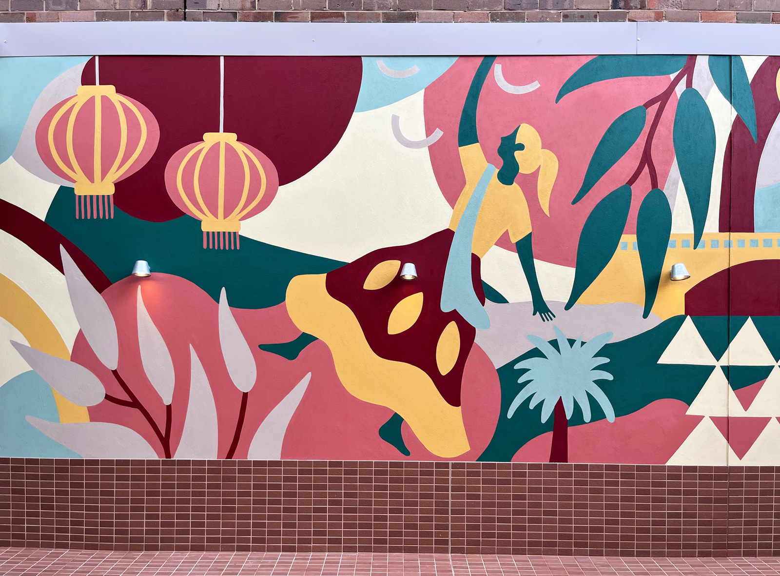 Sydney mural painting by Sydney mural artist Nico Nicoson