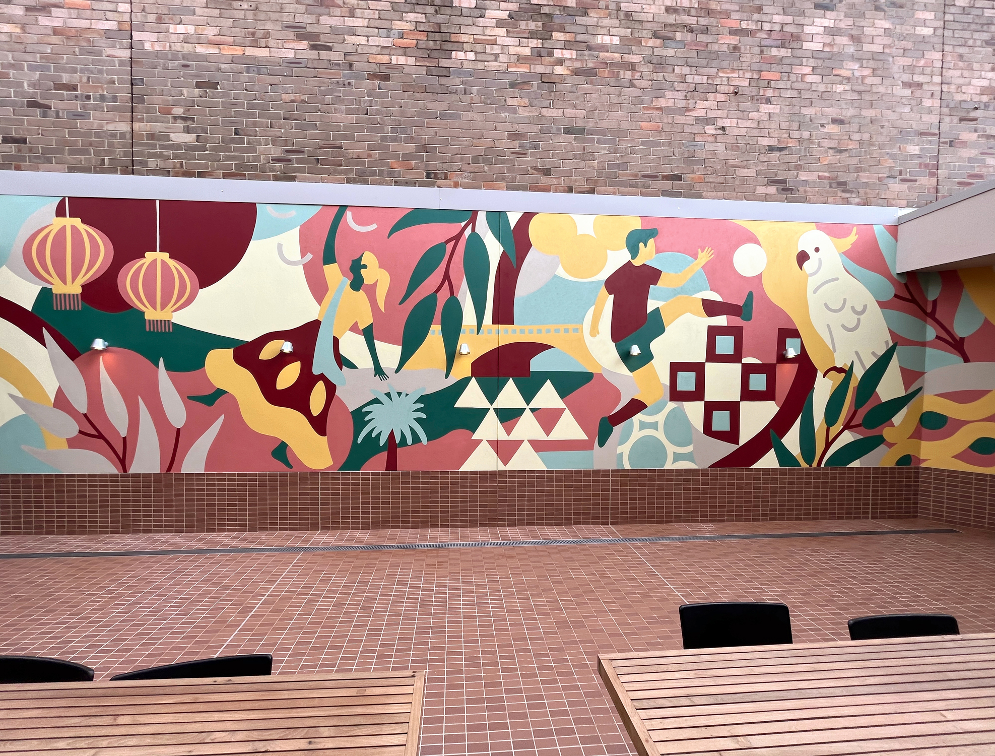 Sydney mural painted by Sydney mural artist Nico Nicoson