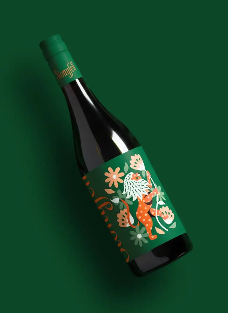 beautifully designed wine label by nico