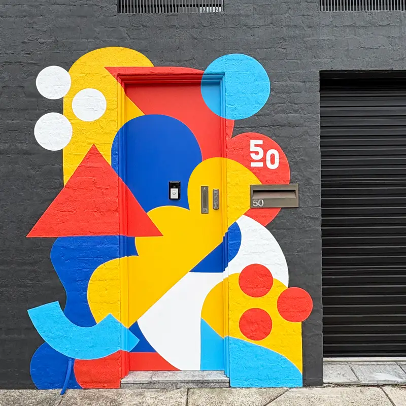 mural painted in sydney by nico nicoson